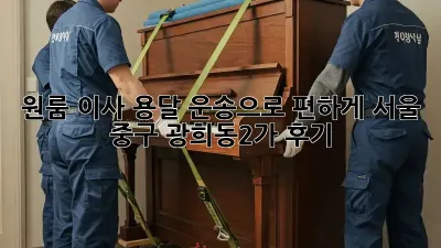 원룸 이사? 용달 운송으로 편하게! 서울 중구 광희동2가 후기