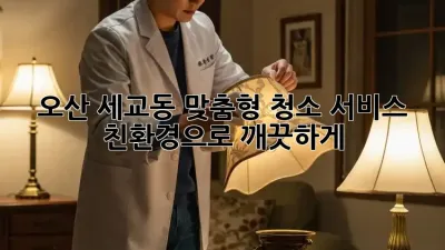 오산 세교동 맞춤형 청소 서비스: 친환경으로 깨끗하게! ✨
